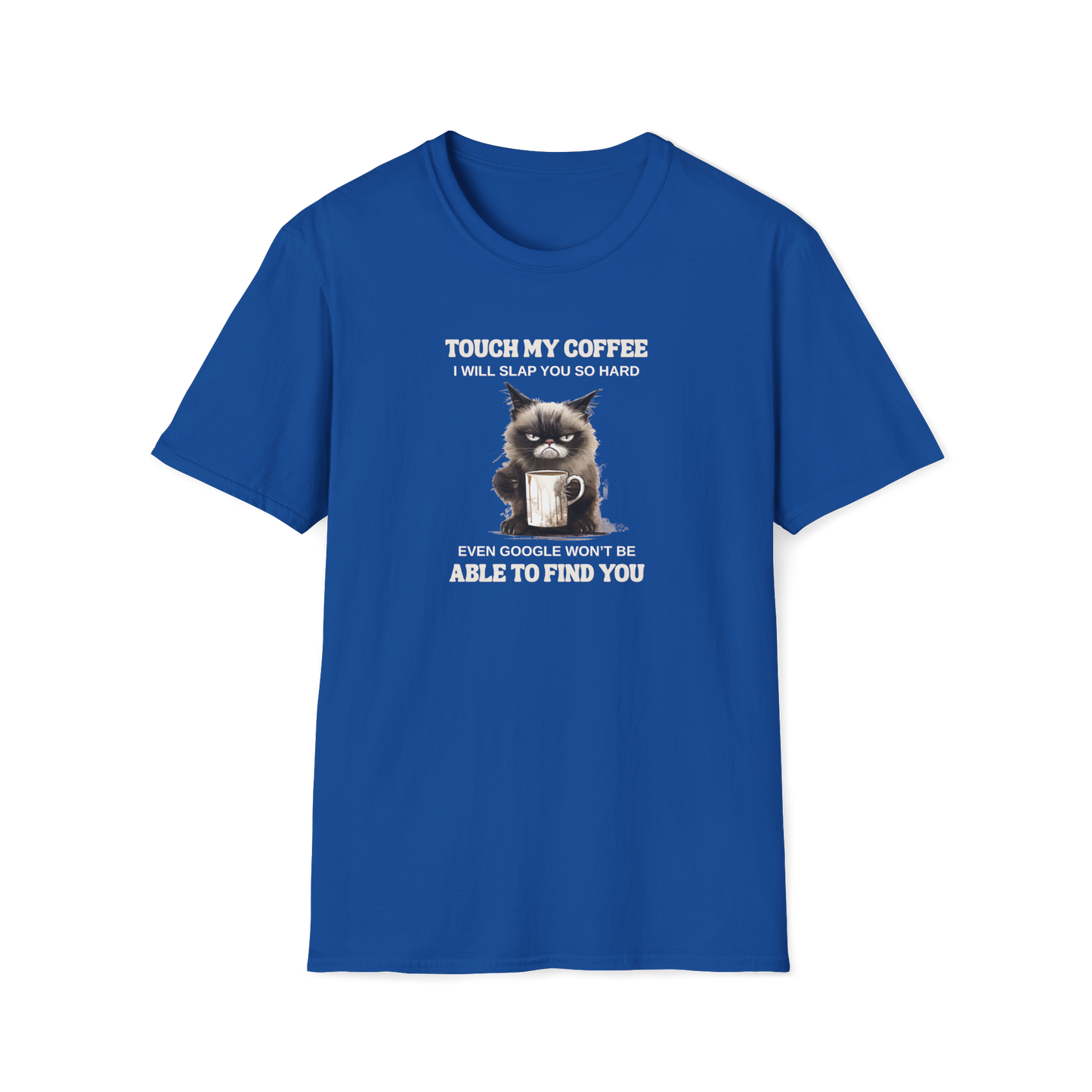 Prémiové Bavlněné Unisex Triko "Coffee Guard Cat"