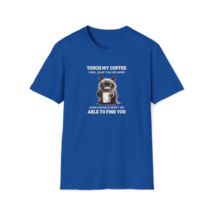 Prémiové Bavlněné Unisex Triko "Coffee Guard Cat"