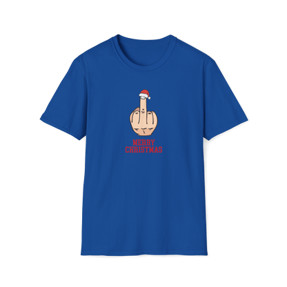 Prémiové Bavlněné Unisex Triko "Rude Merry Christmas"