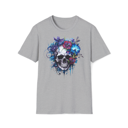 Prémiové Bavlněné Unisex Triko "Floral Skull"