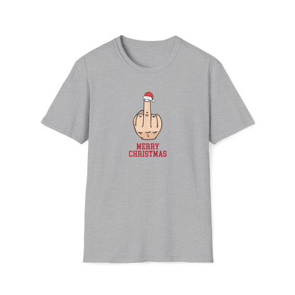 Prémiové Bavlněné Unisex Triko "Rude Merry Christmas"