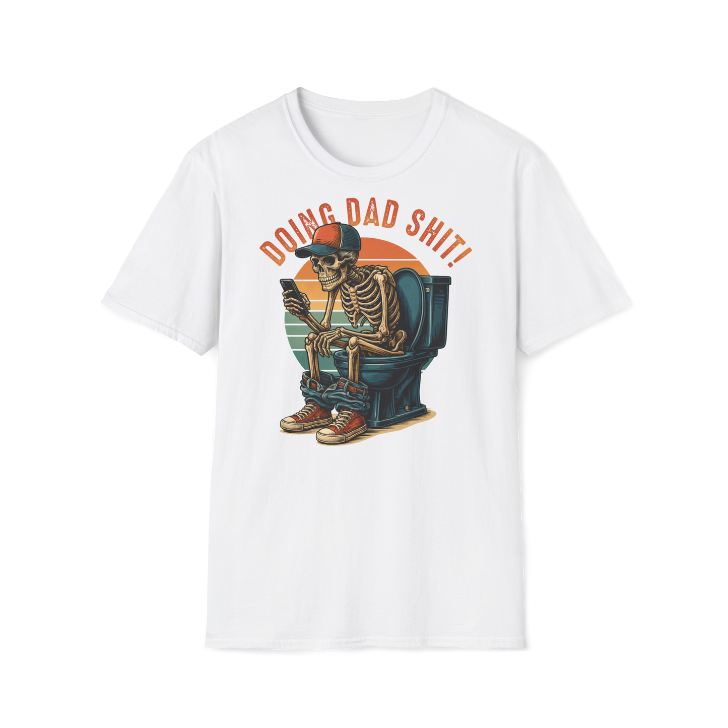 Prémiové Bavlněné Unisex Triko "Skeleton Dad"