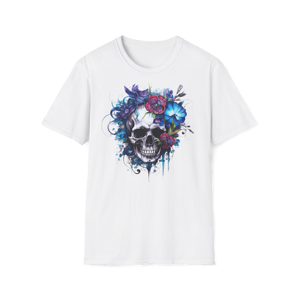 Prémiové Bavlněné Unisex Triko "Floral Skull"