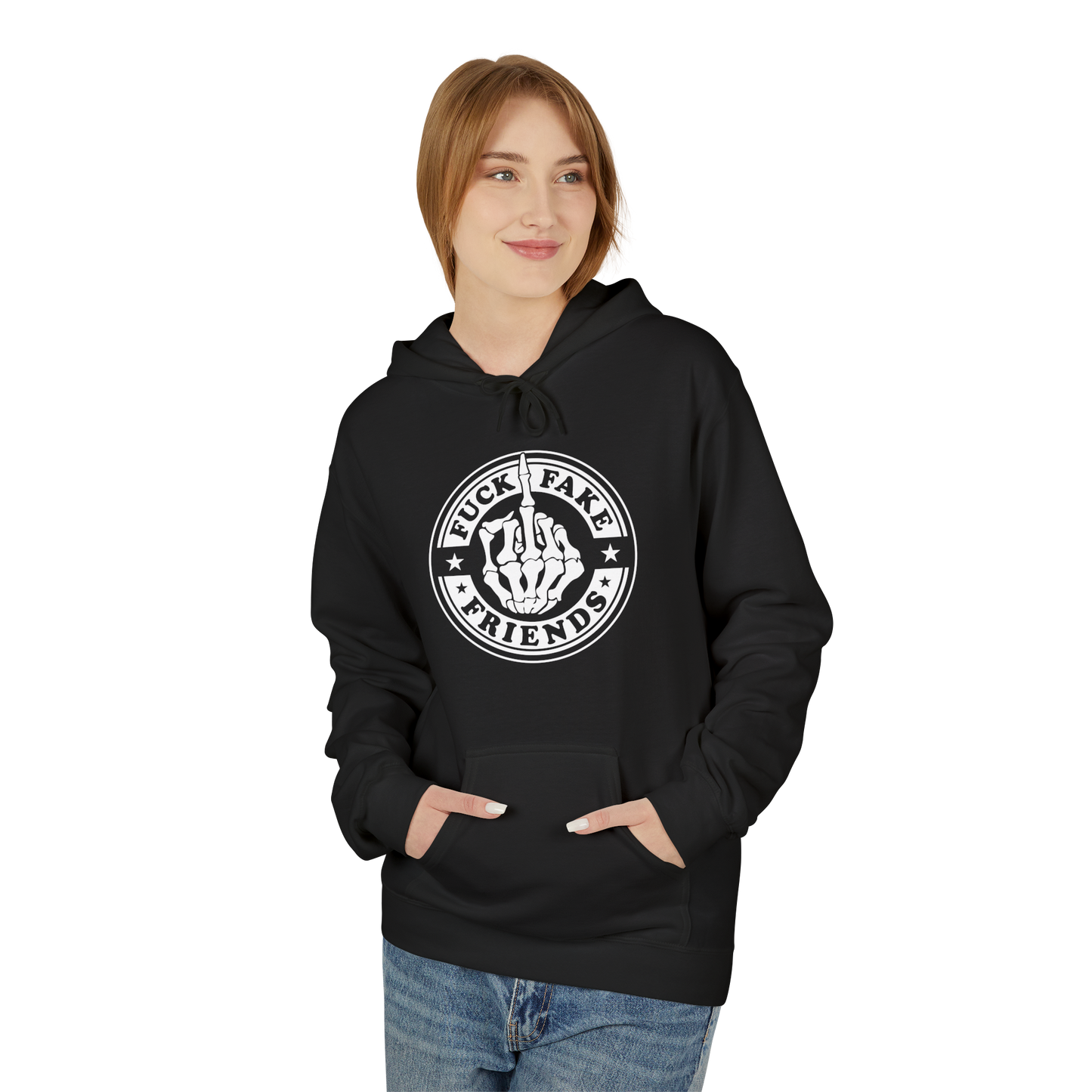 Bavlněná Unisex Mikina "Fuck Fake Friends"