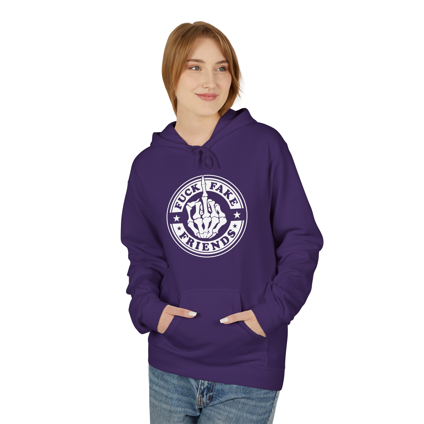 Bavlněná Unisex Mikina "Fuck Fake Friends"