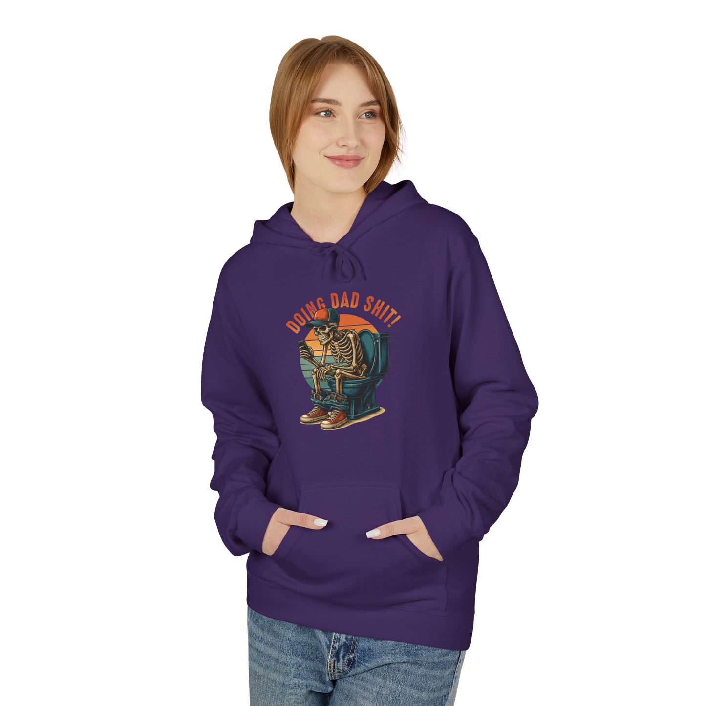 Bavlněná Unisex Mikina "Skeleton Dad Graphic"