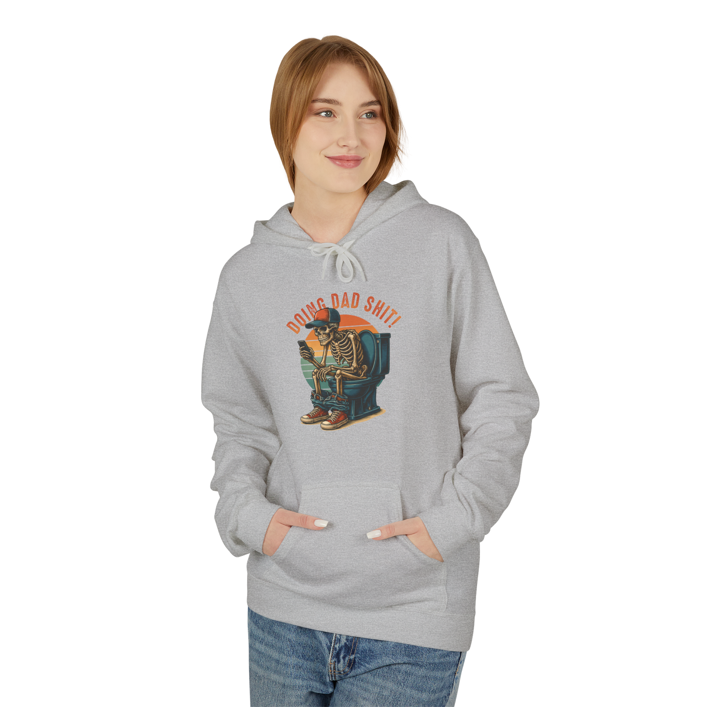 Bavlněná Unisex Mikina "Skeleton Dad Graphic"