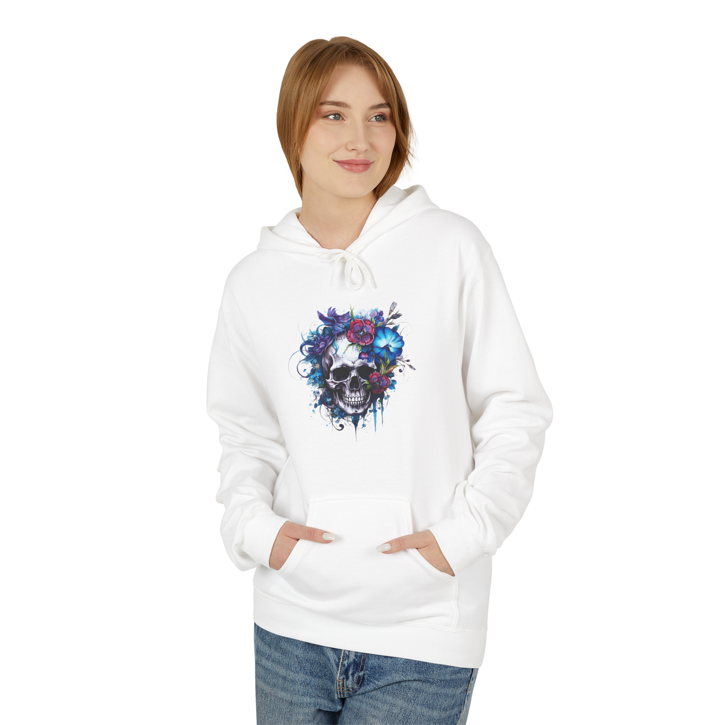Bavlněná Unisex Mikina "Floral Skull Graphic"